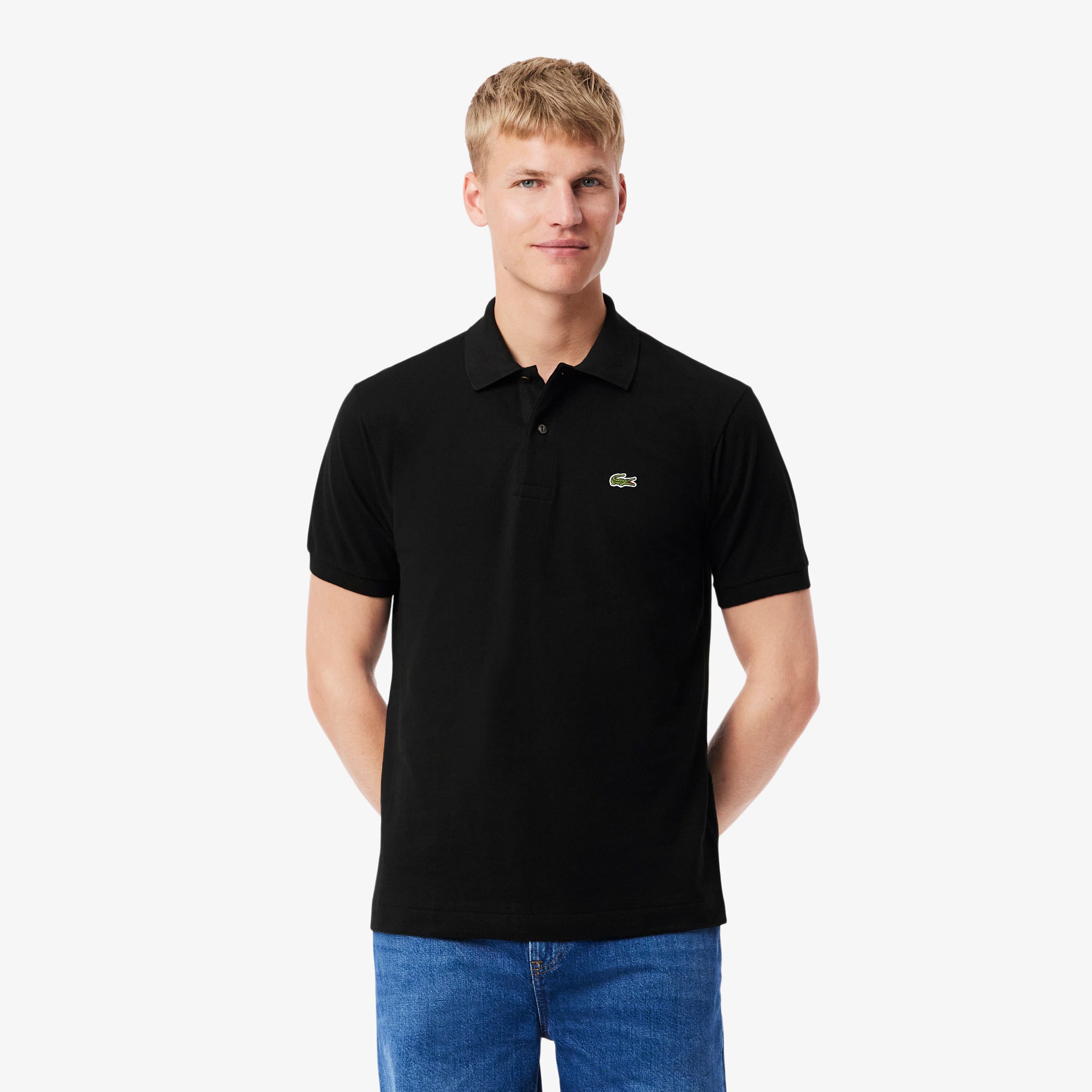 LACOSTE Polo majica crna