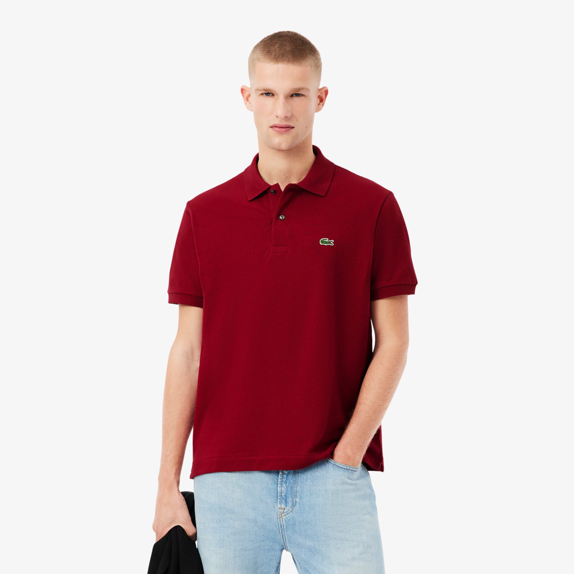 LACOSTE Polo majica bordo